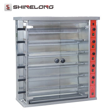 China Hersteller 6-Schicht Auto Rotisserie Edelstahl Gas Huhn Rotisserie zu verkaufen